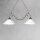Suspension à 2 flammes L : 83,5 cm Céramique laiton E27
