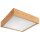 Plafonnier LED bois verre L : 37,5 cm 3000 K 1900 lm en ch&ecirc;ne