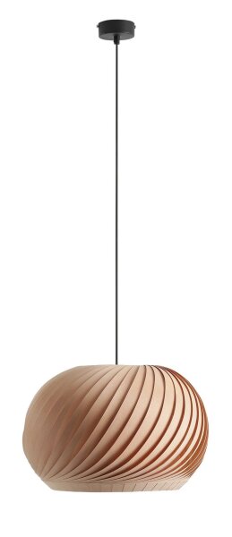 Suspension en bois naturel confortable E27 ronde Ø40 cm