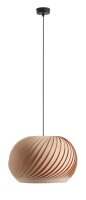 Suspension en bois naturel confortable E27 ronde...