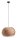 Suspension en bois naturel confortable E27 ronde &Oslash;40 cm
