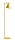 Lampadaire jaune m&eacute;tal E27 165 cm abat-jour conique d&eacute;coratif