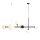 Luminaire suspendu confortable Noir Verre Boule 130 cm de long
