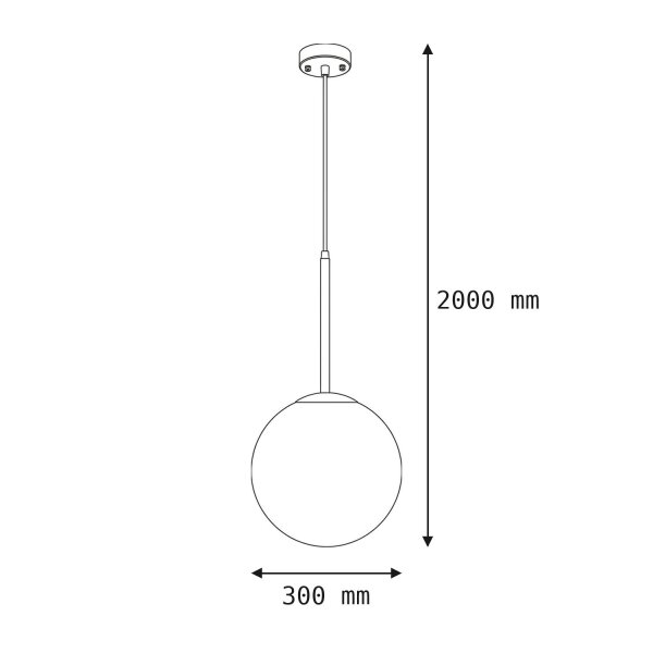 Lampe à suspendre blanche Abat-jour sphérique E27 verre métal anti-éblouissement