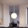 Lampe à suspendre blanche Abat-jour sphérique E27 verre métal anti-éblouissement