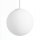 Lampe à suspendre blanche Abat-jour sphérique E27 verre métal anti-éblouissement