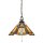 Suspension Tiffany style bronze 3-flmg raccourcissable