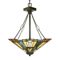 Elégant Tiffany Suspension verre coloré...