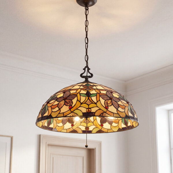 Tiffany Lampes suspendues FARFALLA 6 bronze peut être raccourci