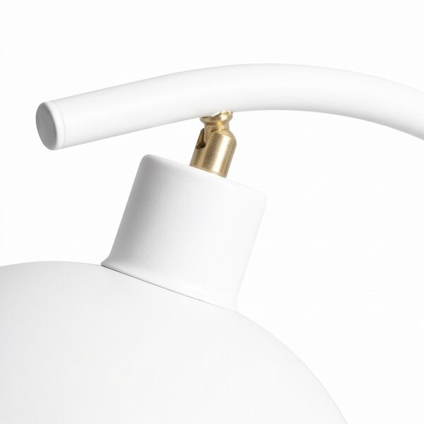 Lampe de table flexible Blanc Métal E27 40 cm Loft Design