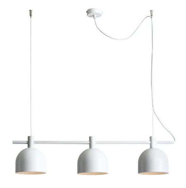 Suspension Blanc Métal E27 Métal 83 cm 3 flammes