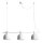 Suspension Blanc M&eacute;tal E27 M&eacute;tal 83 cm 3 flammes
