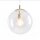 Suspension E27 en or clair boule de verre 30 cm rond