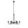 Lustre classique noir m&eacute;tal 6 flammes bougies