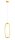 Lampe &agrave; suspendre jaune m&eacute;tal verre L:18,5 cm E14 d&eacute;coratif