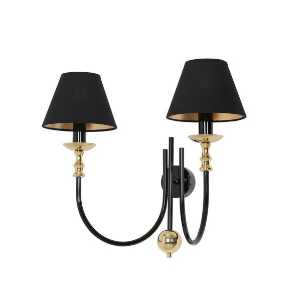 Loft Applique tissu anti-éblouissement Abat-jour E14 L:48 cm Noir