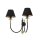 Loft Applique tissu anti-&eacute;blouissement Abat-jour E14 L:48 cm Noir