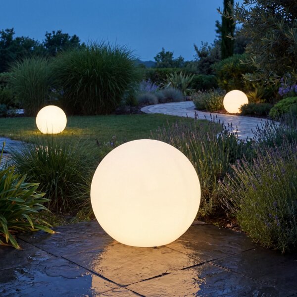 Lampe boule fiche câble Ø 60 cm IP65 incl. E27 LED 2700 K