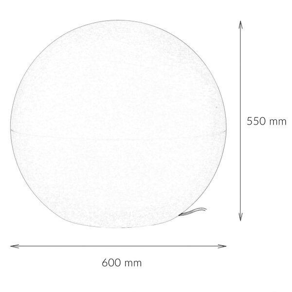 Lampe boule fiche câble Ø 60 cm IP65 incl. E27 LED 2700 K