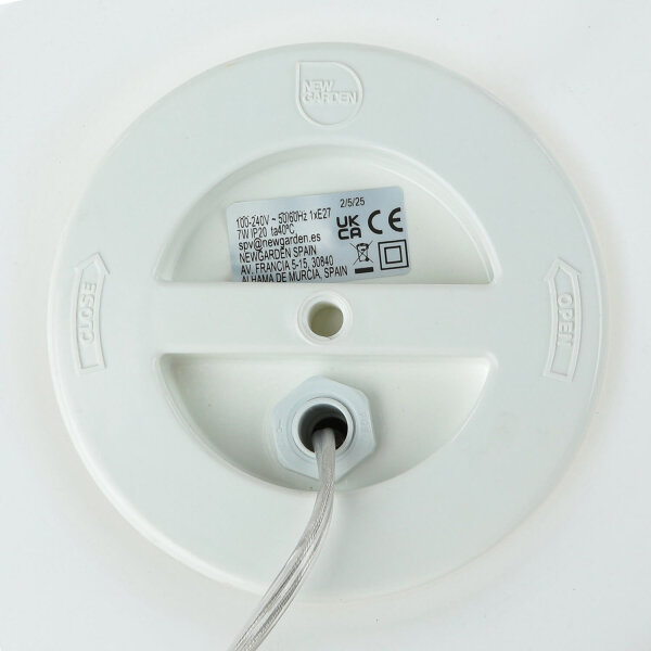 Lampe dextérieur ronde Ø 30 cm blanc incl. E27 LED 2700 K