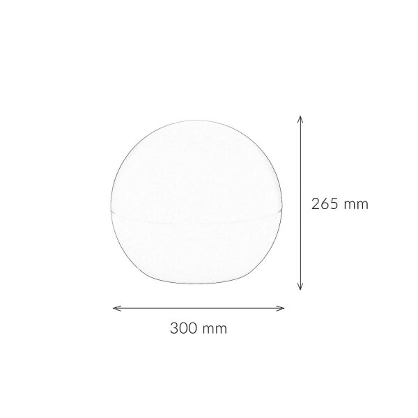 Lampe dextérieur ronde Ø 30 cm blanc incl. E27 LED 2700 K
