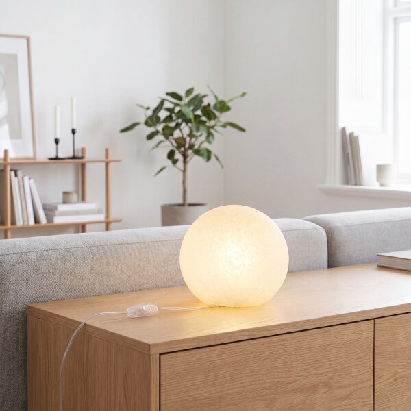 Lampe boule câble fiche Ø 20 cm E27 LED 2700 K extérieur
