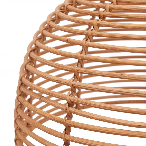 Boho Lampe à suspendre Ø 35 cm Corbeille Abat-jour Beige Noir E27