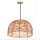 Boho Lampe à suspendre Ø 35 cm Corbeille Abat-jour Beige Noir E27