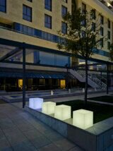 Cube lumineux Câble Connecteur Blanc L : 40 cm IP65 E27 LED 2700 K