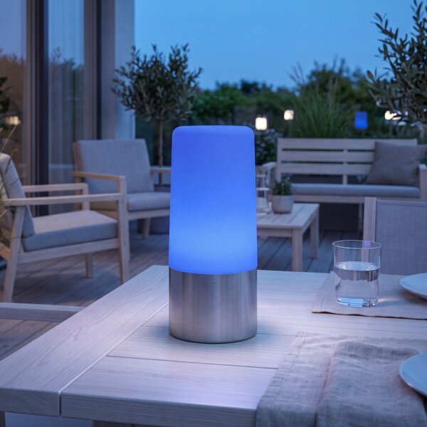 Lampe de table LED extérieure Portable Variateur de couleur Batterie IP44