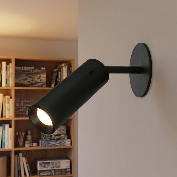 Applique LED Batterie Variateur Abat-jour portable 3000 K Noir