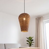 Boho Lampe à suspendre Corbeille Abat-jour Naturel...