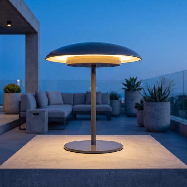 Lampe de table LED Akku Touch Dimmer portable Anthracite IP44 extérieur
