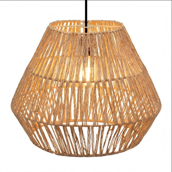 Lampe à suspendre Boho Ø 40 cm Corbeille Abat-jour Naturel Moderne E27