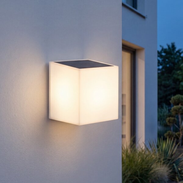 Lampe murale solaire à détecteur de mouvement LED blanche IP65 4000K extérieur