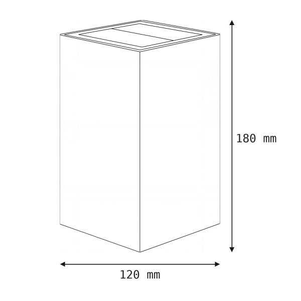 Lampe dextérieur solaire à détecteur de mouvement LED H : 18 cm IP65 mur