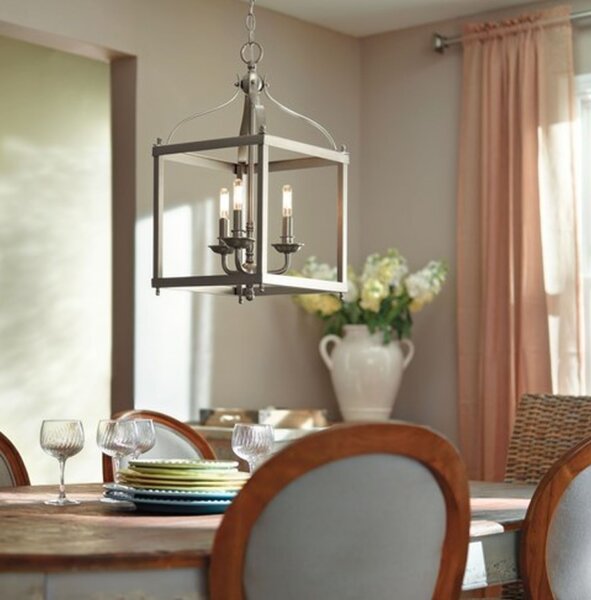 Suspension THOREN Nickel à raccourcir Lampe rustique