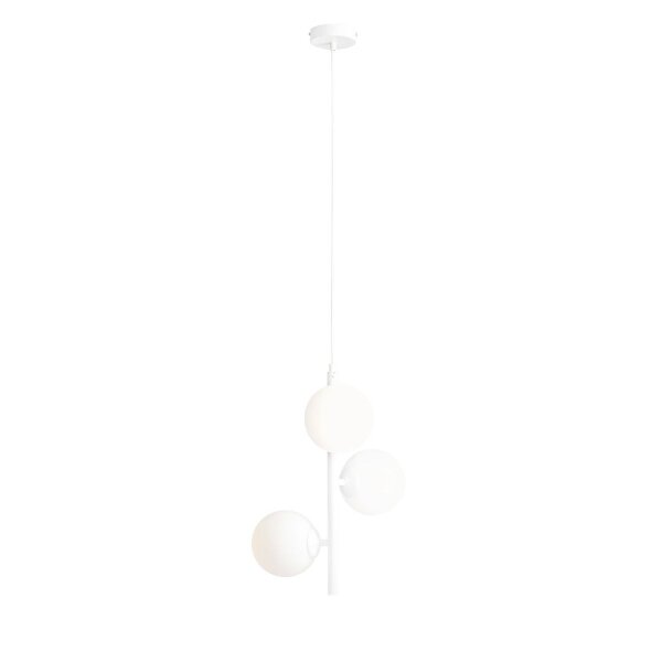Lampe à suspendre blanche verre boules 6 flammes E27 anti-éblouissement