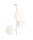 Plafonnier blanc boules de verre 3 flammes E27 confortable