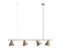 Lampe à suspendre Beige Métal 4 flammes...