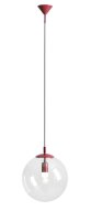 Suspension en verre rouge boule ronde Ø30 cm E27...