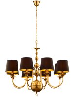 Lustre &eacute;l&eacute;gant en laiton tissu E27 100 cm...