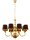 Lustre &eacute;l&eacute;gant en laiton tissu E27 100 cm de long