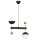 Lampe &agrave; suspendre verre m&eacute;tal en noir blanc or G9 faible &eacute;blouissement
