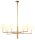 Grande lampe de plafond en or blanc verre laiton G9 L:104 cm