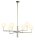 Grand plafonnier Verre Nickel G9 6-flamme Moderne