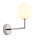 Applique murale moderne G9 verre nickel Abat-jour sph&eacute;rique anti-&eacute;blouissement