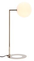 Lampe de table moderne G9 verre nickel sphère H:50...
