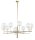 Plafonnier moderne verre m&eacute;tal G9 10-flmg or beige