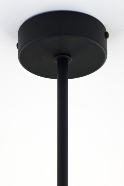 Plafonnier XXL métal verre noir or 83 cm 4-flmg
